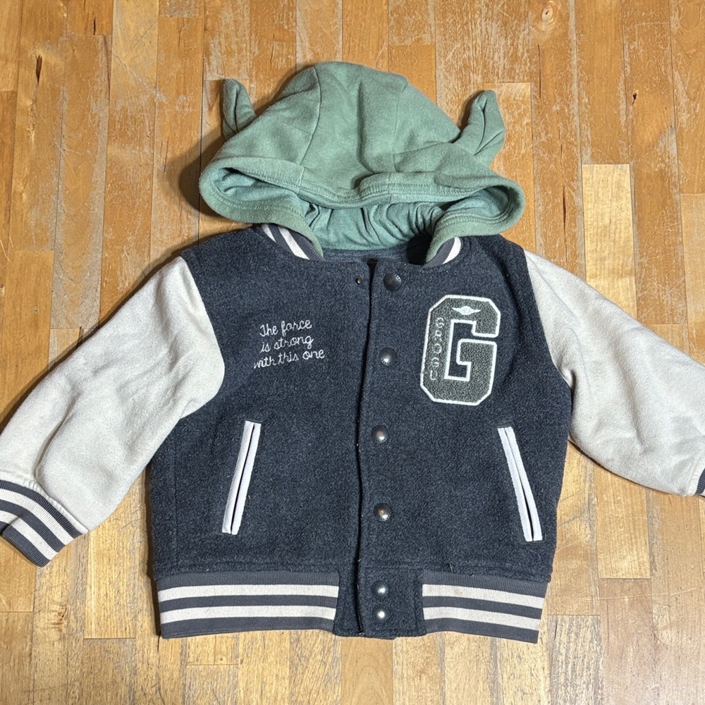 Baby GAP Star Wars Grogu letterman jacket